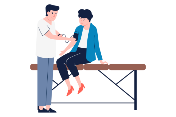 Blood Pressure Measurement. Medical Hear