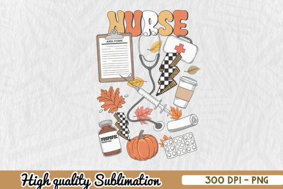 Colorful Nurse Life Graphic PNG