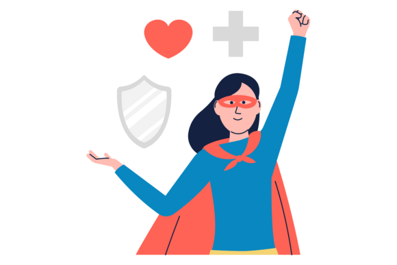 Health Protection Superhero. Medical Pro