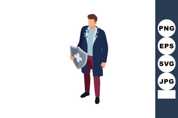 Male Doctor Holding Medical Protection S