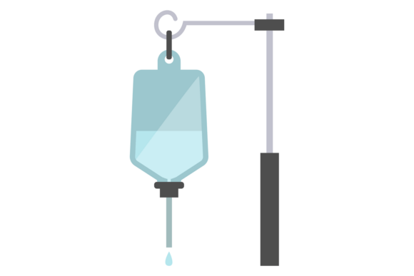 Medical Infuse Tool. Dripping Liquid for