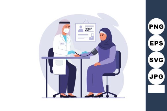Medical Professional Checking Blood Pres