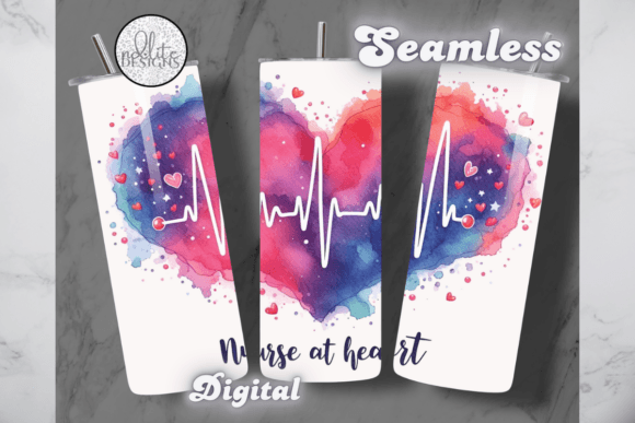 Nurse at Heart Valentines Tumbler Wrap