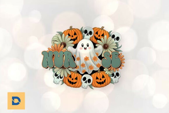 Nurse Boo Halloween Sublimation PNG