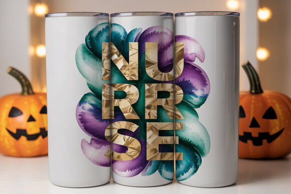 Nurse Gold Foil Tumbler Wrap