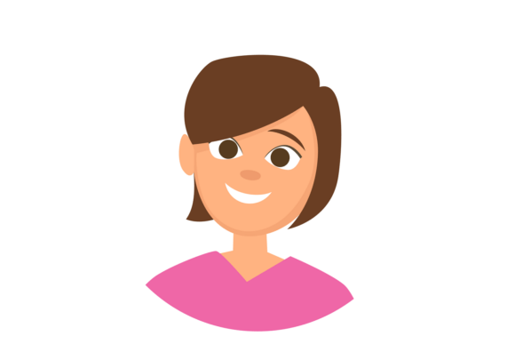 Nurse Mascot: Cartoon Woman Smiling