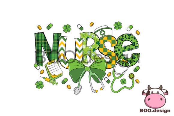 Nurse St Patricks Day Png, Nurse Bow Png