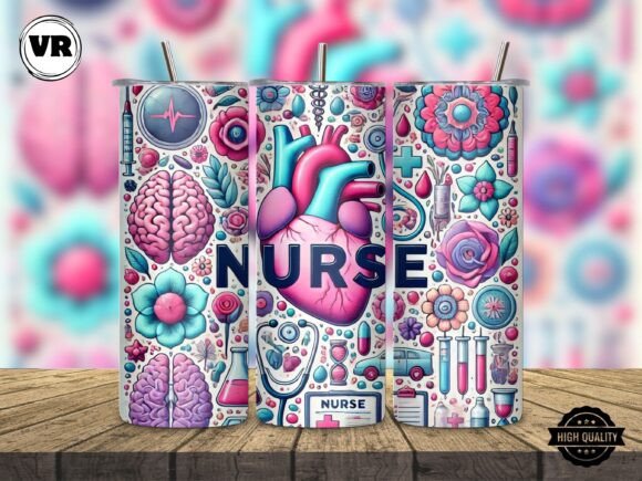 Pastel Nurse Healthcare Tumbler Wrap