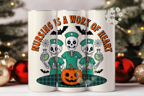 Spooky Nurse Halloween 20oz Tumbler Wrap