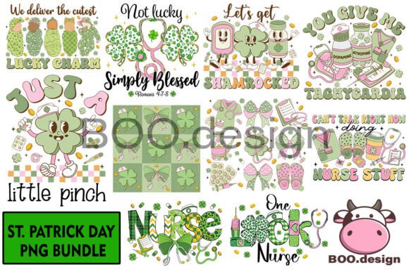 St. Patrick’s Day Nurse PNG Bundle