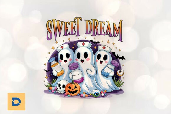 Sweet Dream Spooky Nurse Sublimation PNG