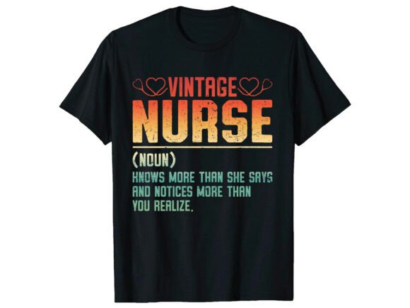 Vintage Definition Graphic Nurse T-Shirt